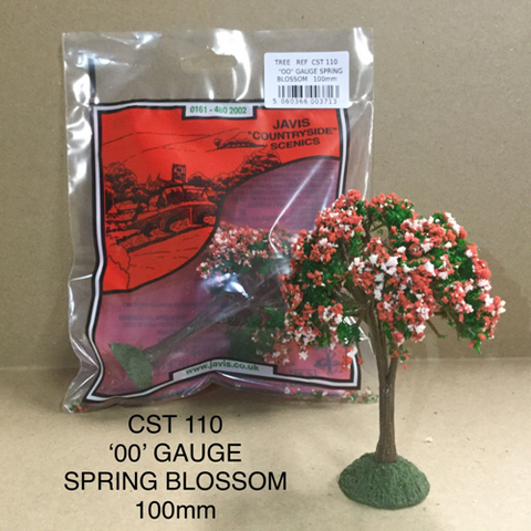 JAVIS - CST110 - TREES - 100 mm OO SPRING BLOSSOM pkd 3 per box