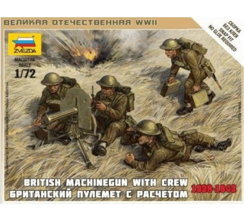 British machine-gun vickers with crew - 1:72 - Zvezda - 6167 - @
