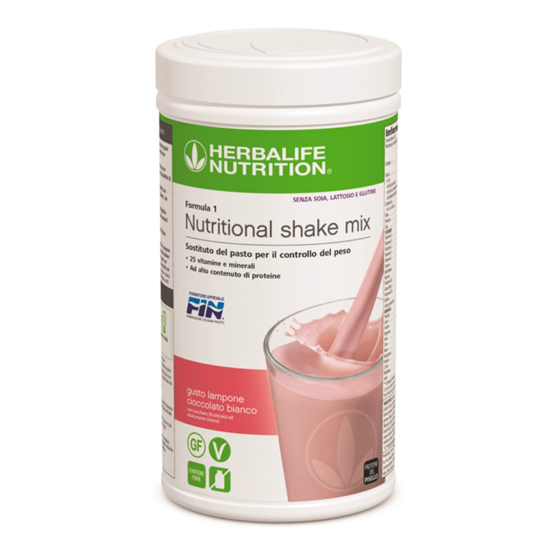 Herbalife - Formula 1 sostituto del pasto Free, Lampone e cioccolato bianco 500 g