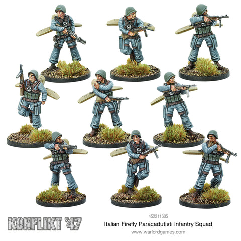 Warlord Games 452211605 - Italian Firefly Paracadutisti Infantry Squad