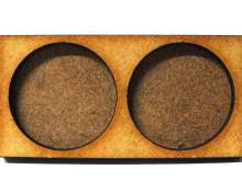 Movement Trays in MDF (5,9cm x 2,9cm) 2 SLOT (circular 25mm diam.) x 3 bases