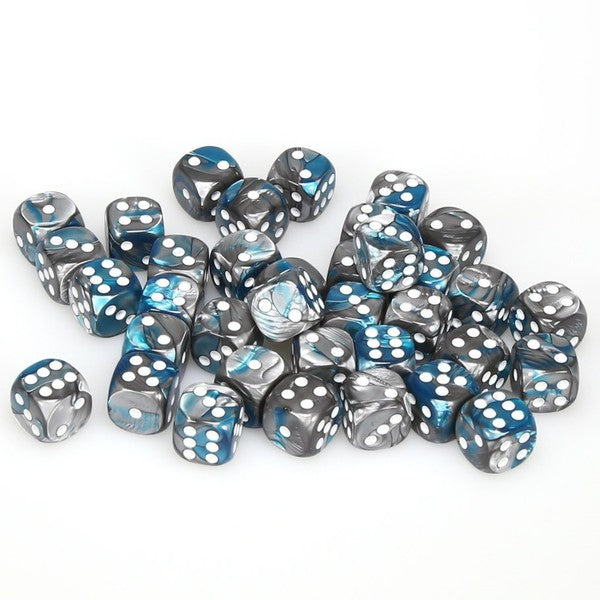 Gemini Steel teal/white - 12mm - Chessex - 26856 - @