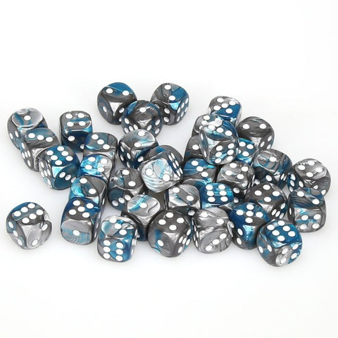 Gemini Steel teal/white - 12mm - Chessex - 26856 - @