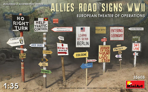 Mini Art - 35608 - ALLIES ROAD SIGNS WWII - 1:35