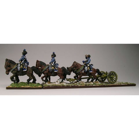 War Modelling - Artillery Limber Team & Riders (6 Horses) (Napoleonic) - 15mm