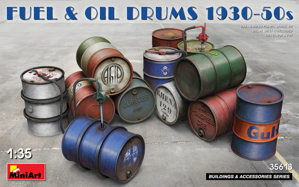 Mini Art - 35613 - FUEL & OIL DRUMS 1930-50s - 1:35