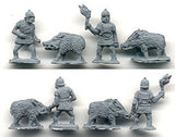 Baueda - Flaming Pigs and handlers (4 pz.) - 15mm