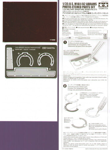 Tamiya 35273 - M1A1/M1A2 Abrams Photo-etched - 1:35