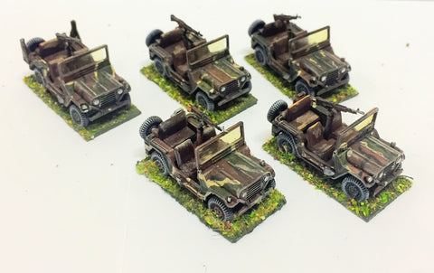 Jeep 1115 MG x 5 - Modern US Camo - 1:87 - Roco - PAINTED
