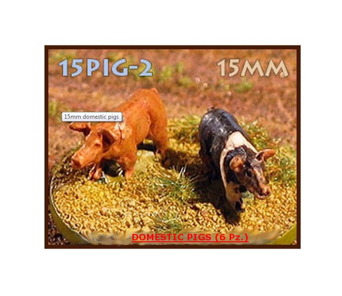 Baueda - Domestic Pigs (6 pz.) - 15mm