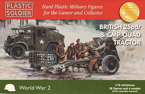 British 25pdr & CMP Quad tractor - 1:72 - Plastic Soldier - WW2G20007 - @
