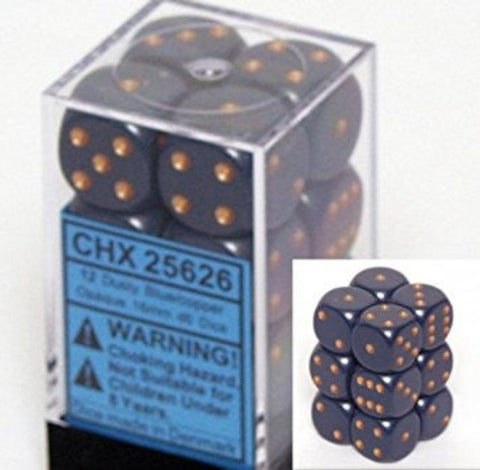 Chessex - 25626 - Dusty Blue w/white - dice set (16mm)