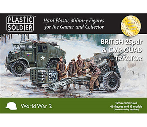 Plastic Soldier - WW2G15006 - British 25pdr & CMP Quad tractor - 15mm