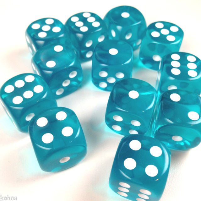 Chessex - 23615 - Teal w/white - Dice Block (16mm)