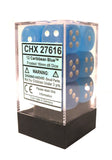 Chessex - 27616 - Frosted Caribbean Blue w/white - Dice Block (16mm)
