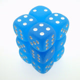 Chessex - 27616 - Frosted Caribbean Blue w/white - Dice Block (16mm)
