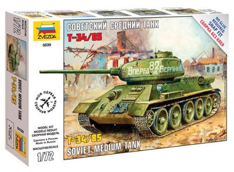 Zvezda - 5039 - Soviet T-34/85 Soviet Medium Tank - 1:72