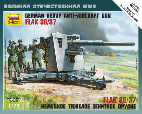 German Heavy anti-aircraft gun FLAK 36/37 - 1:72 - Zvezda - 6158 -@