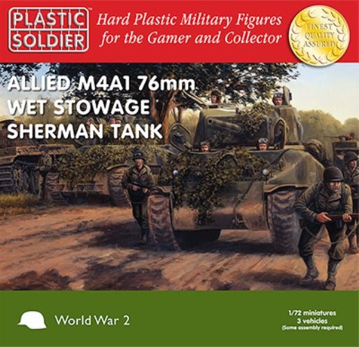 Plastic Soldier - WW2V20005 - SHERMAN M4A1 76mm - 3 VEHICLES - 1:72