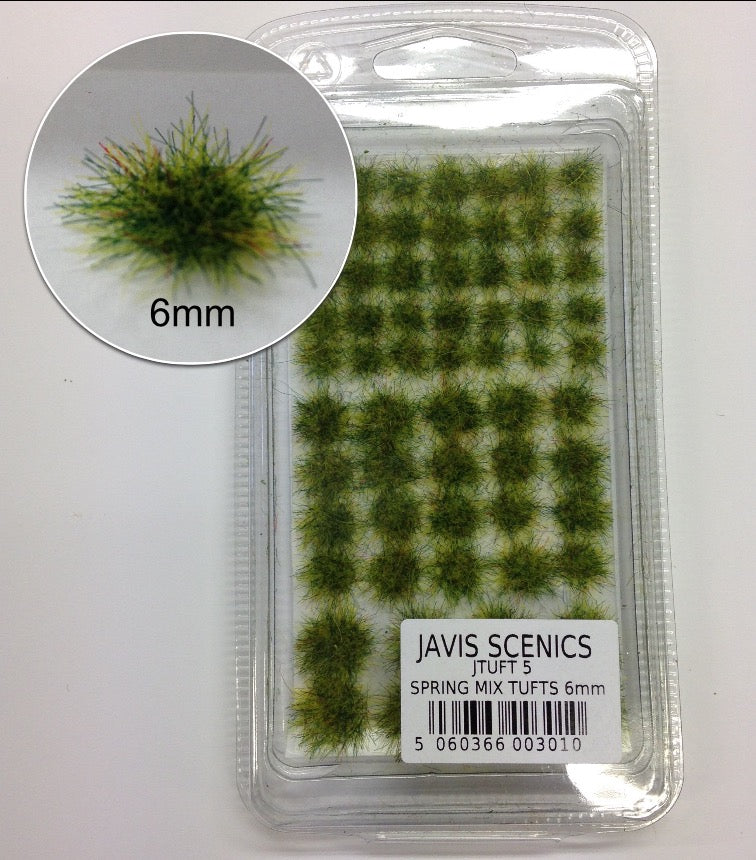 JAVIS - JTUFT5 -  Static Grass Tufts- Spring 6mm
