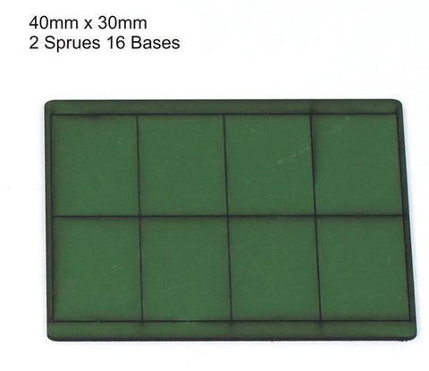 4GROUND - Green primed bases 40x30 mm (16) - PBG-4030