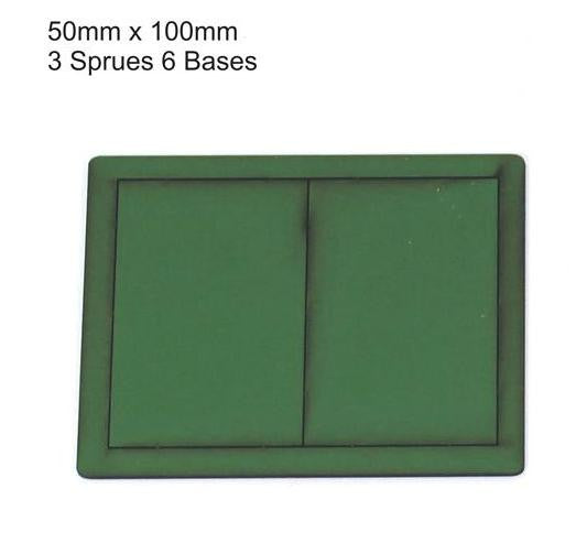 4GROUND - Green primed bases 50x100 mm (6) - PBG-50100