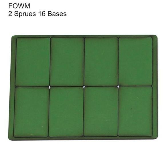 4GROUND - Green primed bases FOW Medium (16) - PBG-FOWM