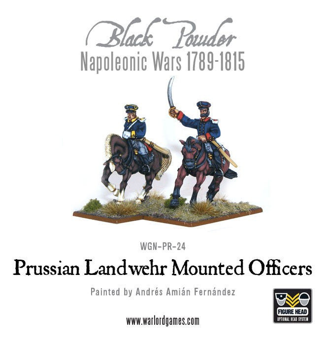 Warlord Games - Black Powder - Napoleonic prussian landwehr officers mounted - 28mm