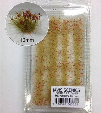 JAVIS - JSTRIP11 - Static Grass Strips - Flower Mix 10mm