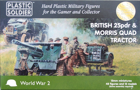 British 25pdr & Morris quad tractor - 15mm - Plastic Soldier - WW2G15005 - @