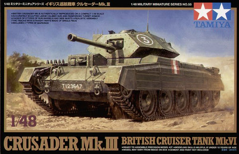 Tamiya TA32555 - Re-released! Crusader Mk.III (British cruiser tank Mk.VI) - 1:48