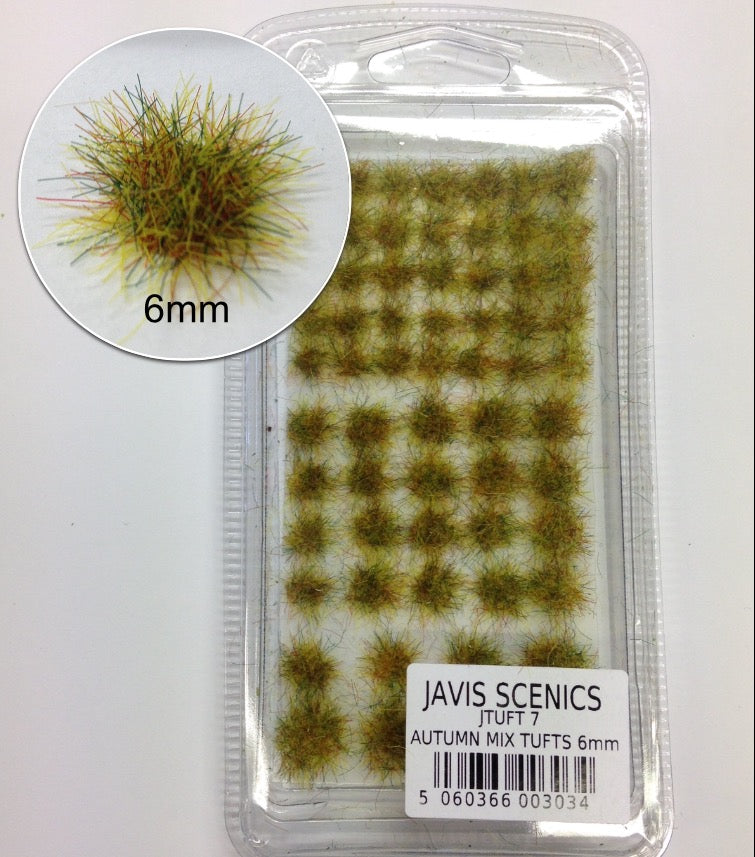 JAVIS - JTUFT7 - Static Grass Tufts- Autumn 6mm