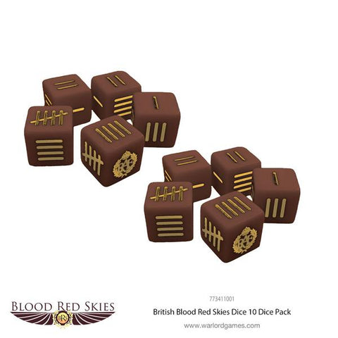 British Blood  Red Skies Dice (10) - Bolt Action - 773411001 - @