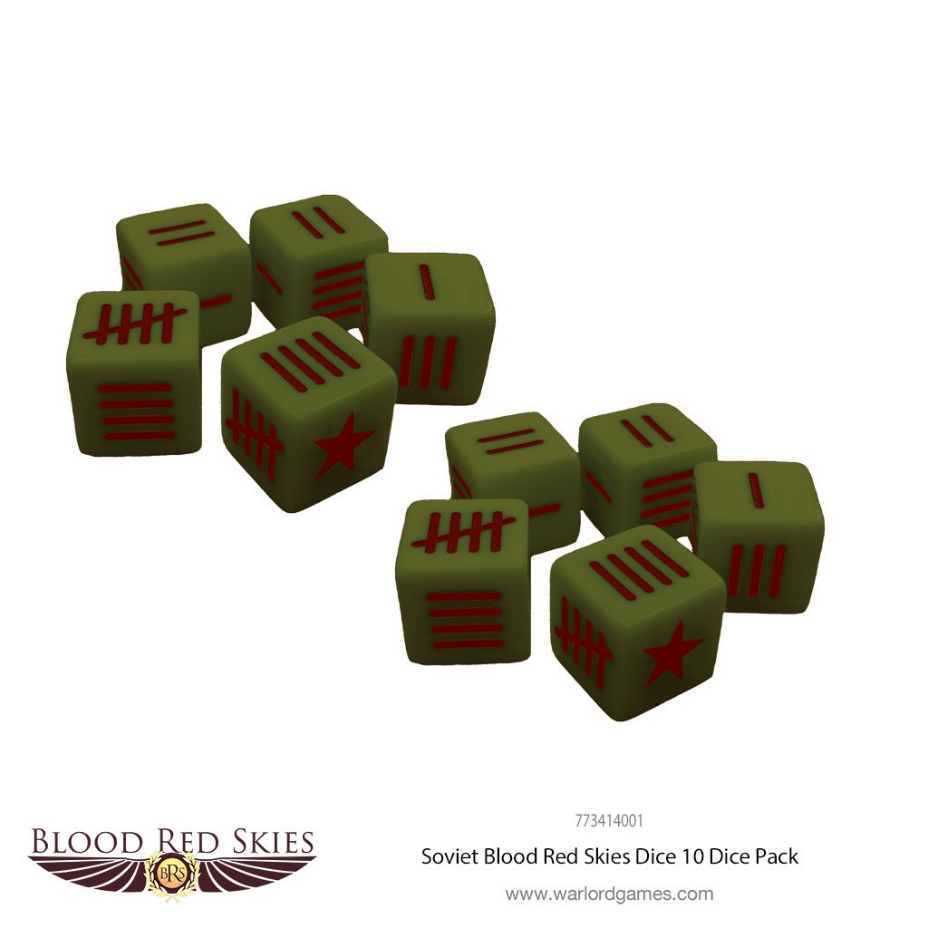 Warlord games - 773414001 - Bolt Action - Soviet Blood Red Skies Dice (10)