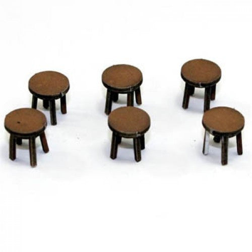 4GROUND - Four legged stool in light wood - 28mm - 28S-FAB-014L