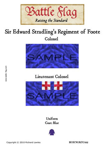 Battle Flag - Sir Edward Stradling's Regiment of Foote Colonel Lieutenant Colonel (English Civil War) - 28mm