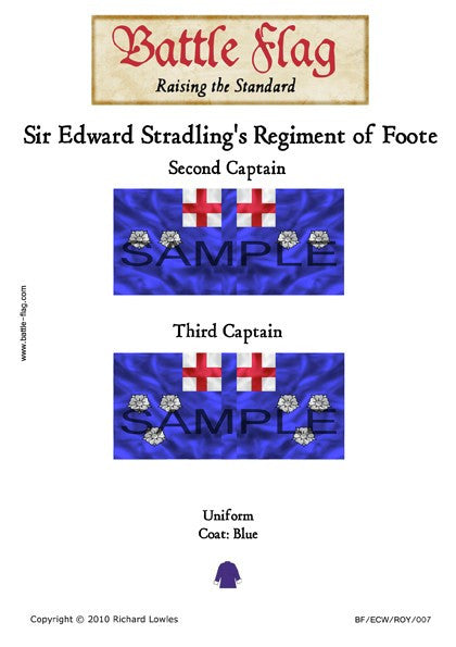 Battle Flag - Sir Edward Stradling's Regiment of Foote (Set 3) Second Captain Third Captain (English Civil War) - 28mm