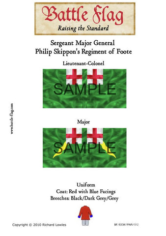 Battle Flag - Sergeant Major General Skippon's Regiment of Foote Lieutenant-Colonel Major (English civil war) - 28mm