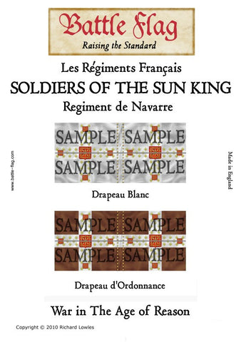Battle Flag - Soldiers of the sun king Regiment de Navarre (Seven Years war) - 28mm