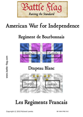 Battle Flag - Regiment de Bourbonnais Regimental Colour Drapeau Blanc (American War of Independence) - 28mm