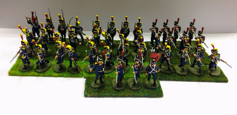 French Carabiniers & French Voltigeurs x 40 - 1:72 - Hat - 8220 - 8218 - CP@
