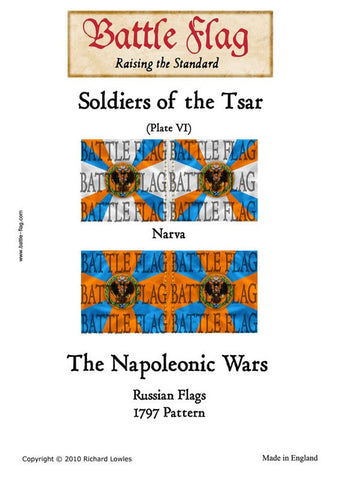 Battle Flag - Soldiers of the Tsar (Plate VI) Musketeer Regiment Narva (Napoleonic War) - 28mm
