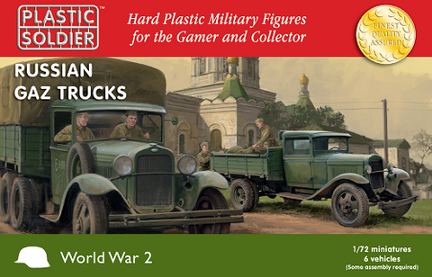 RUSSIAN GAZ TRUCKS - Plastic Soldier - WW2V20036 - 1:72 @