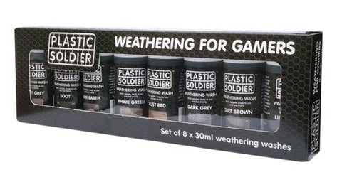 Plastic soldier - WSET01 - Set of 8 30ml Weathering Washes for Games