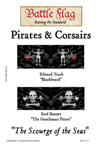 Battle Flag - Edward Teach "Blackbeard" Sted Bonnet "The Gentleman Pirate" (Pirates & Corsairs) - 28mm