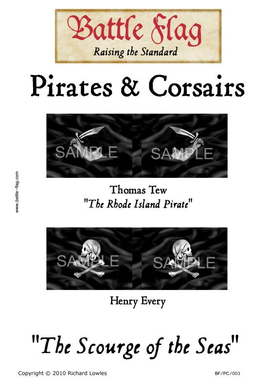 Battle Flag - Thomas Tew "The Rhode Island Pirate" Henry Every (Pirates & Corsairs) - 28mm