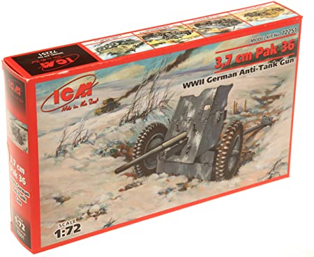 ICM - 72251 -  WWII German 3,7 cm Pak 36 Anti-tank Gun - 1:72