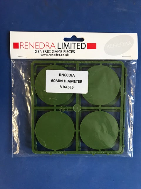 Renedra - RN60DIA - 60mm Diameter Wargaming Bases (8)