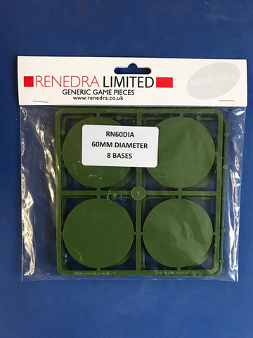 Renedra - RN60DIA - 60mm Diameter Wargaming Bases (8)