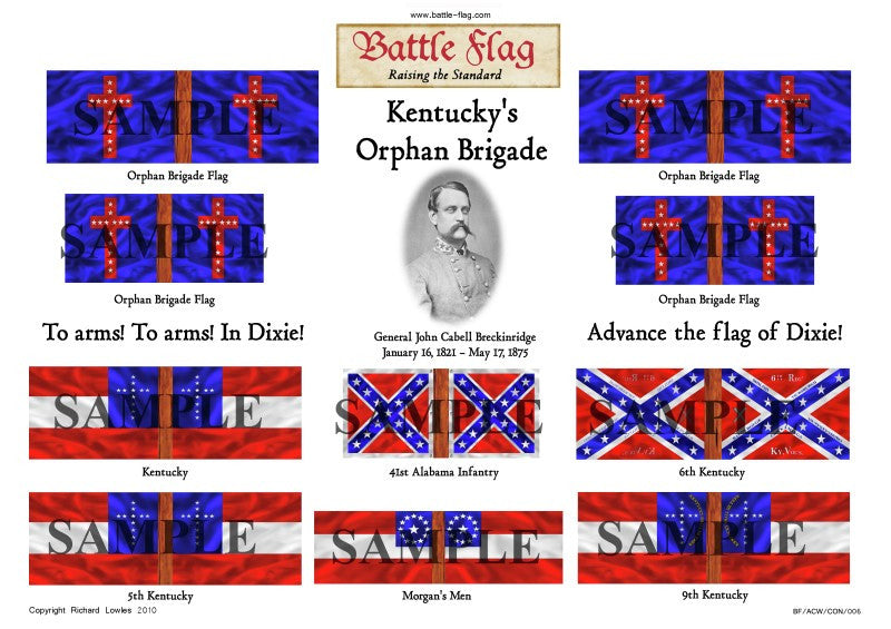 Confederate Flag - KANTUCK'S ORPHAN BRIGADE (American Civil War) - 20mm